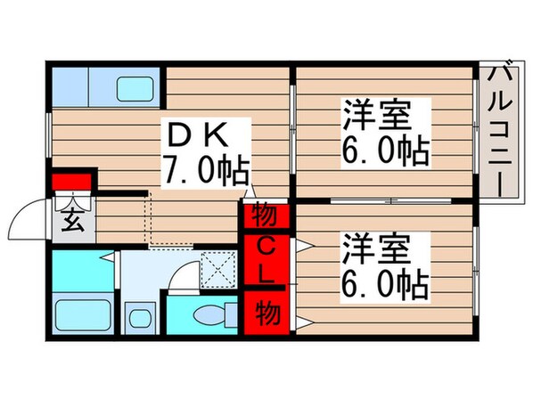 アーバンライフＡ棟の物件間取画像